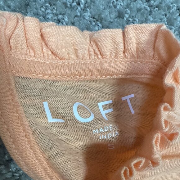 Loft Blouse Orange Cap Sleeve Women’s Size Small - Picture 9 of 11